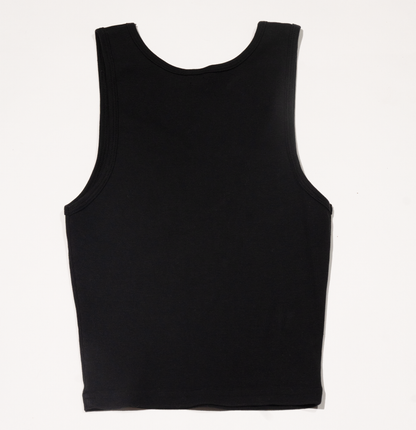 Cavalli Veloci Baby Rib Crop Tank Black